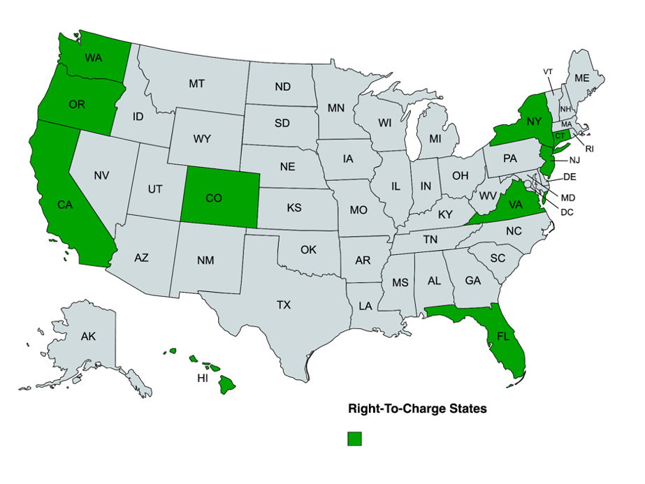 map of states with right to charge policies