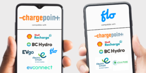 chargepoint and flo graphic with compatible charging platforms