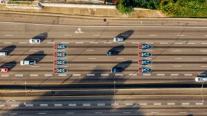 Aerial view of highway
