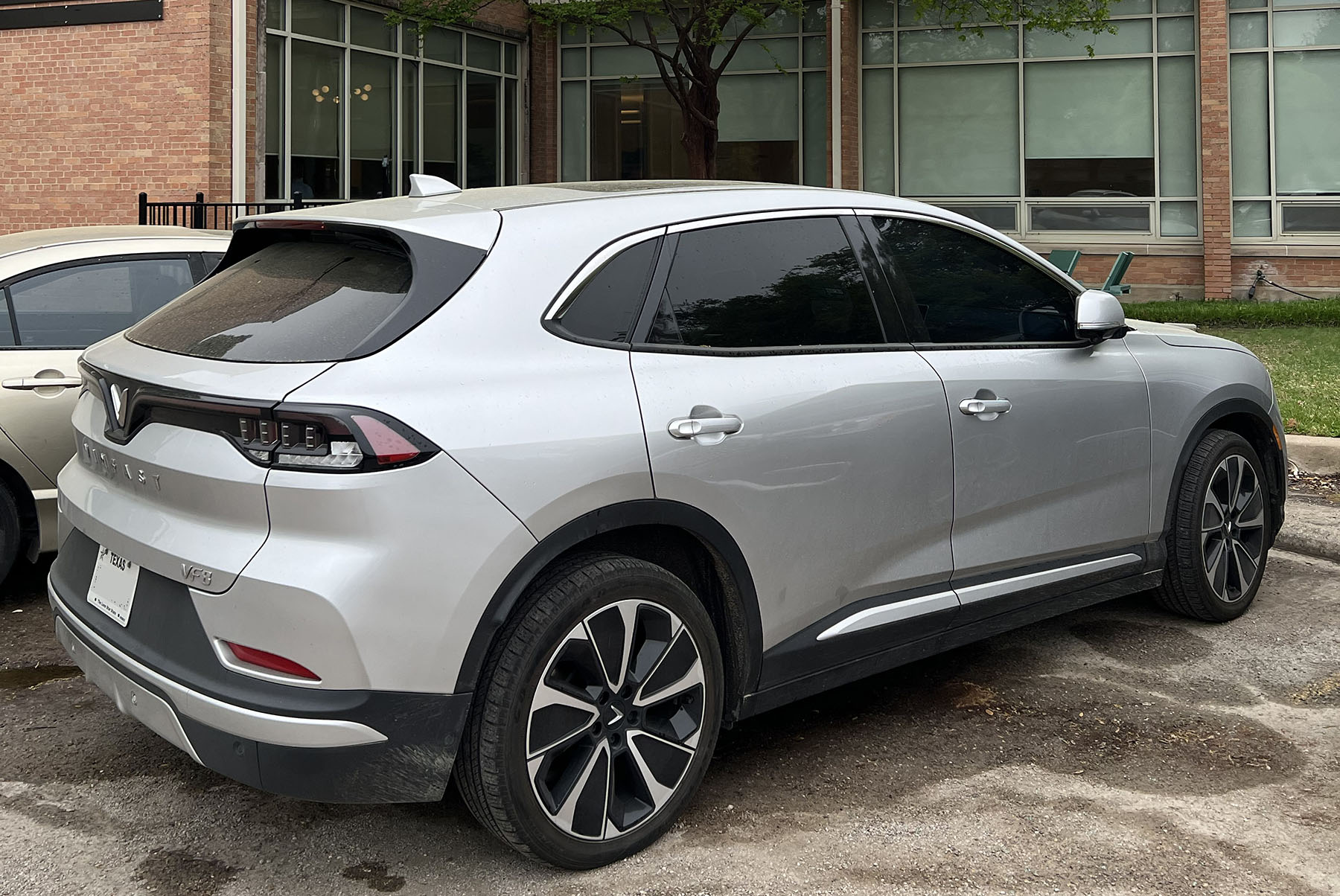 EV parked in parking lot